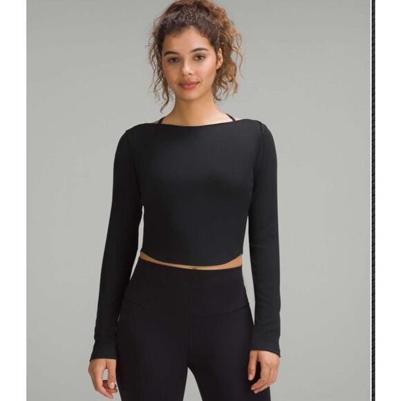 Lululemon Modal Silk Twist-Back Yoga Long Sleeve Shirt Size 4 - Picture 2 of 7